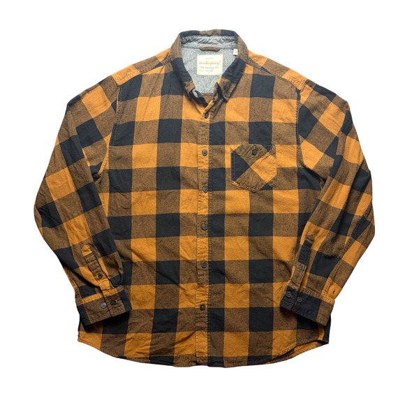 Weatherproof Vintage Other - Weatherproof Vintage Shirt Men XL Yellow Black 100% Cotton Buffalo Plaid Flannel